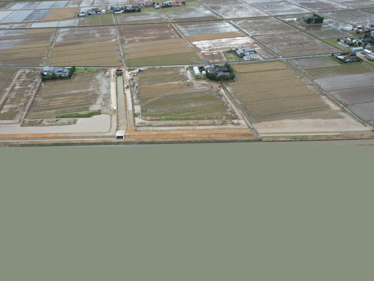 宍道湖西岸農地整備事業 論田川排水路改修（その1）工事