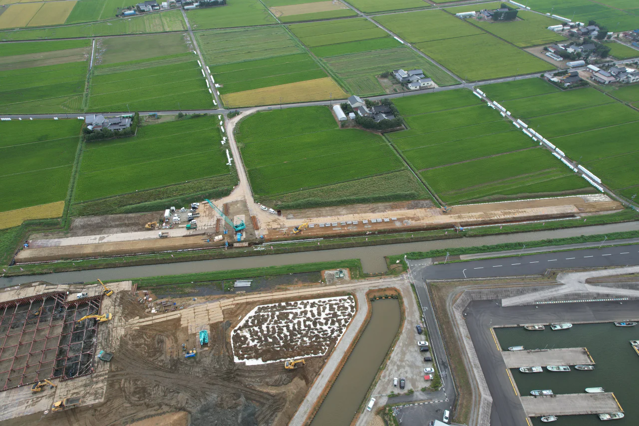 宍道湖西岸農地整備事業 論田川排水路改修（その1）工事