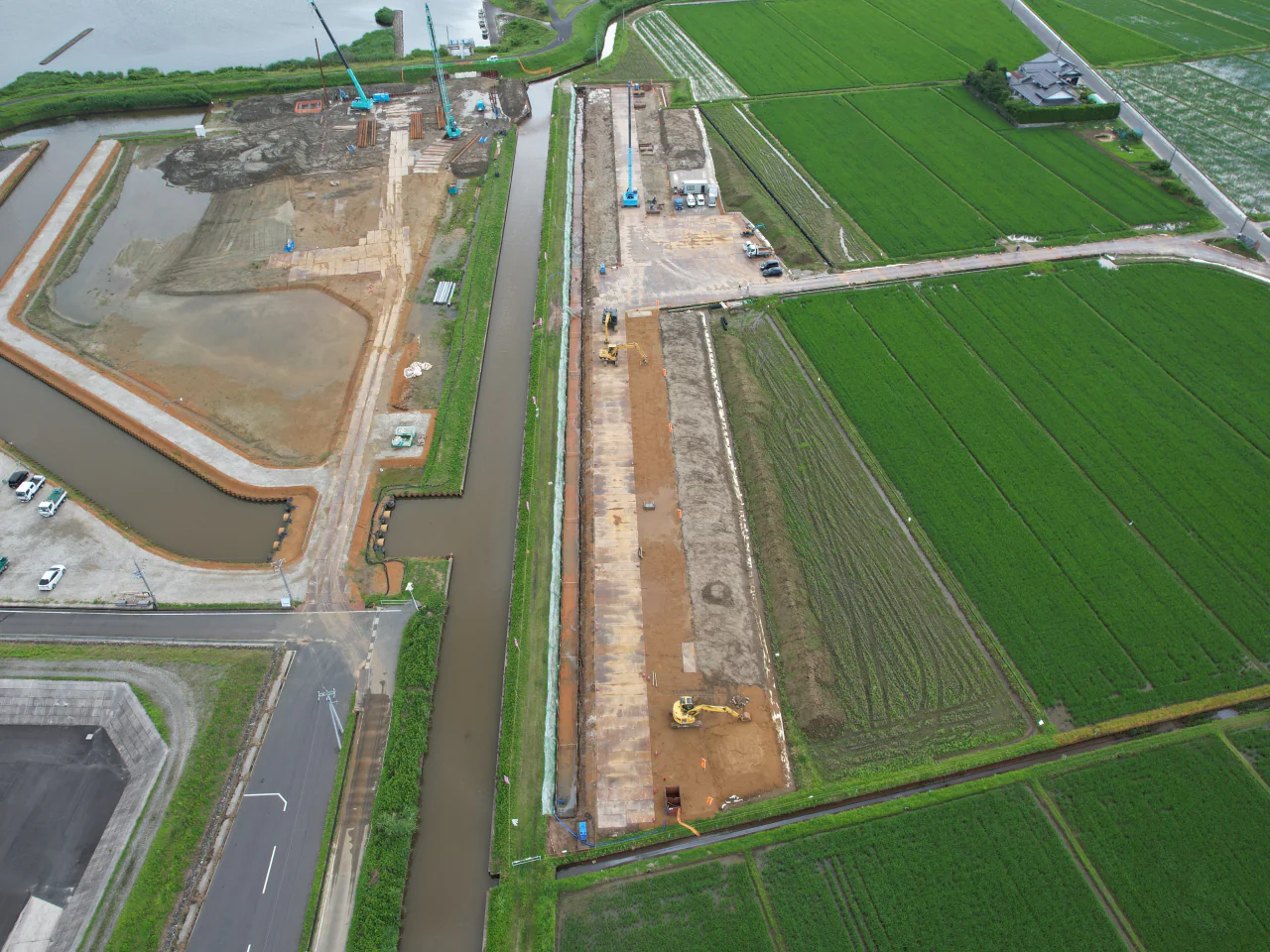 宍道湖西岸農地整備事業 論田川排水路改修（その1）工事