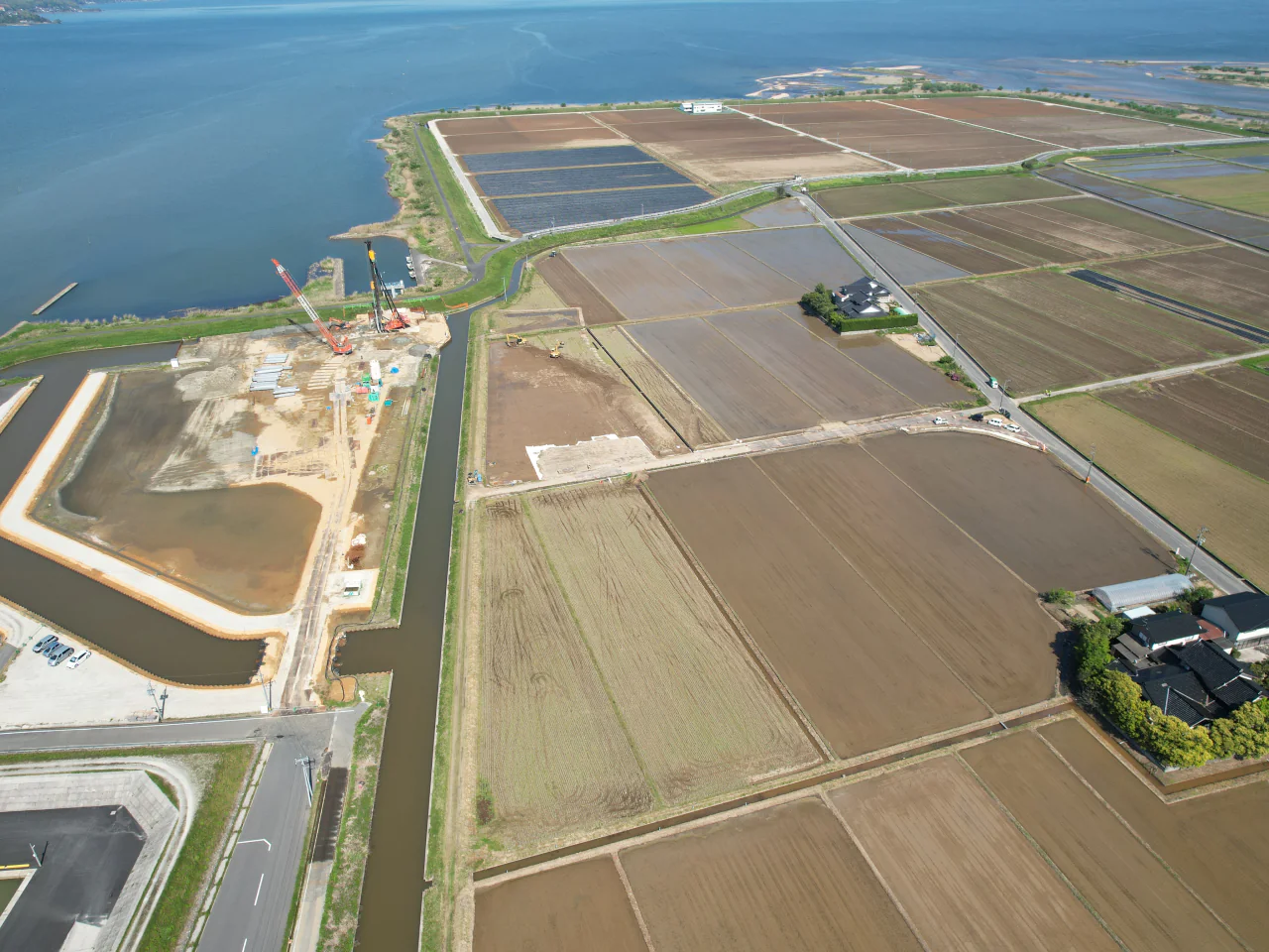 宍道湖西岸農地整備事業 論田川排水路改修（その1）工事