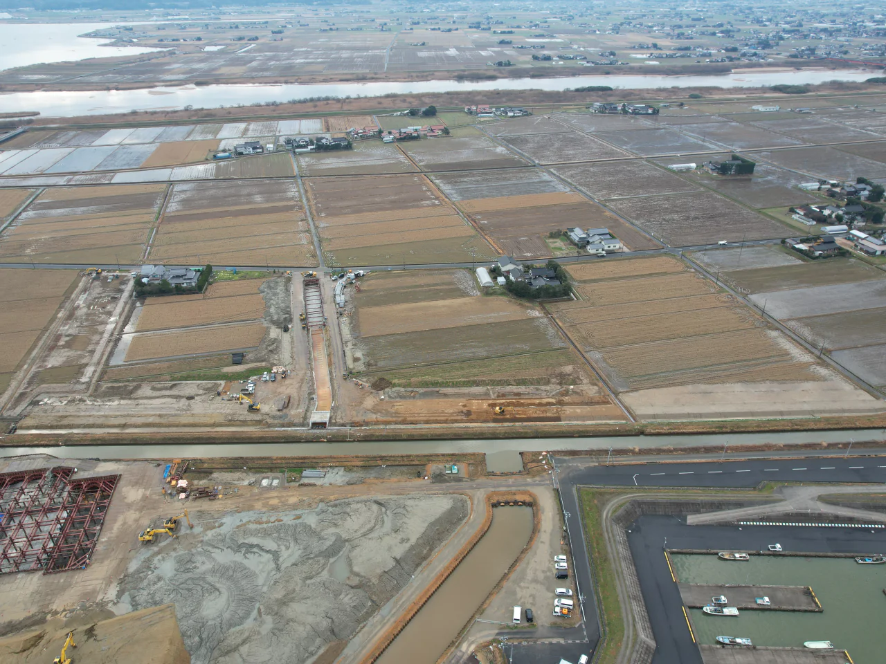 宍道湖西岸農地整備事業 論田川排水路改修（その1）工事