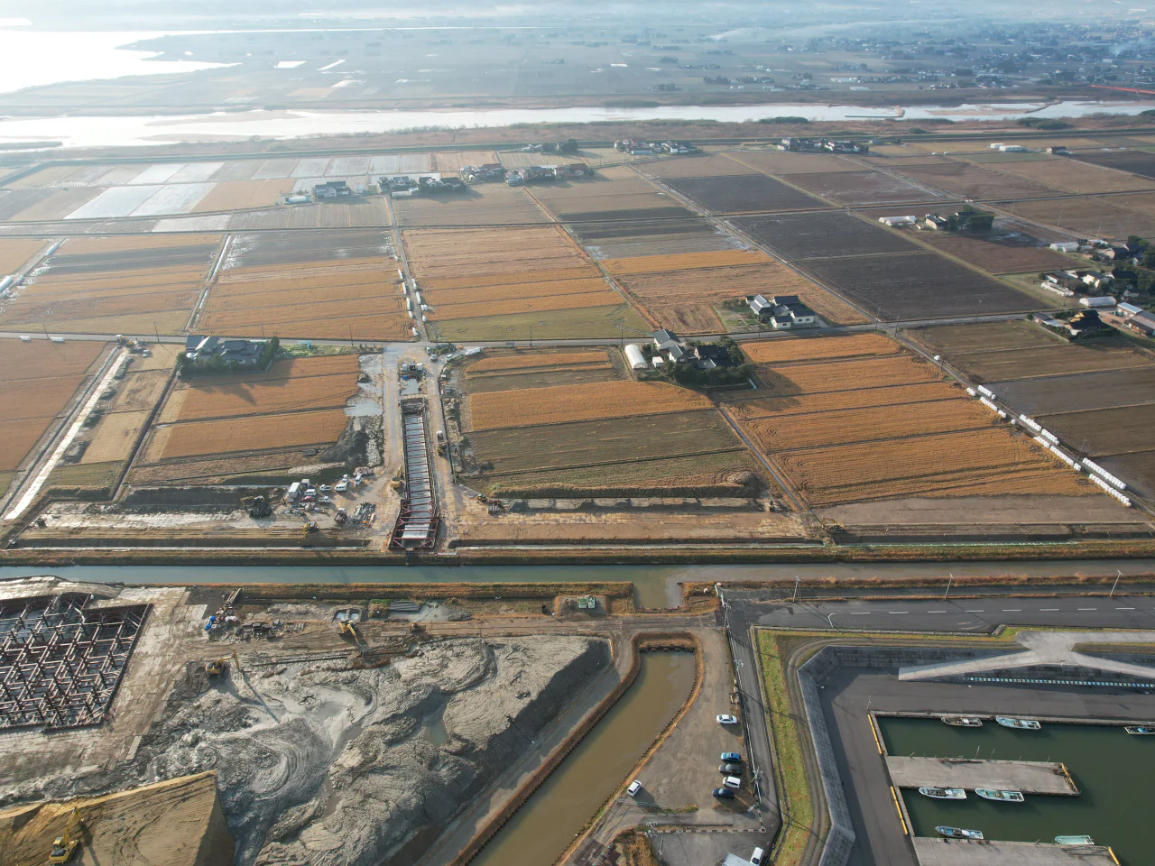 宍道湖西岸農地整備事業 論田川排水路改修（その1）工事