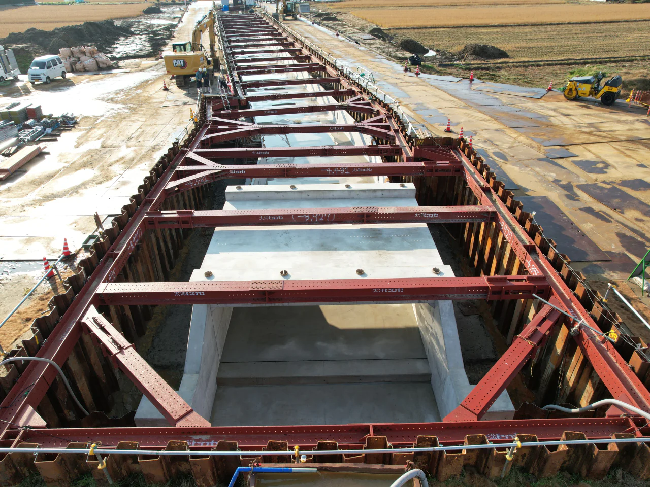 宍道湖西岸農地整備事業 論田川排水路改修（その1）工事