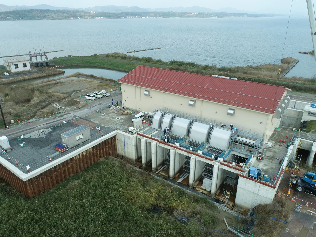 宍道湖西岸農地整備事業　論田川排水機場建屋建築工事