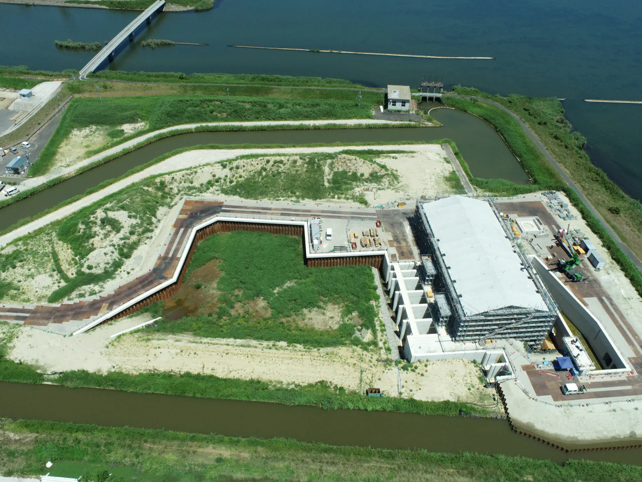 宍道湖西岸農地整備事業　論田川排水機場建屋建築工事