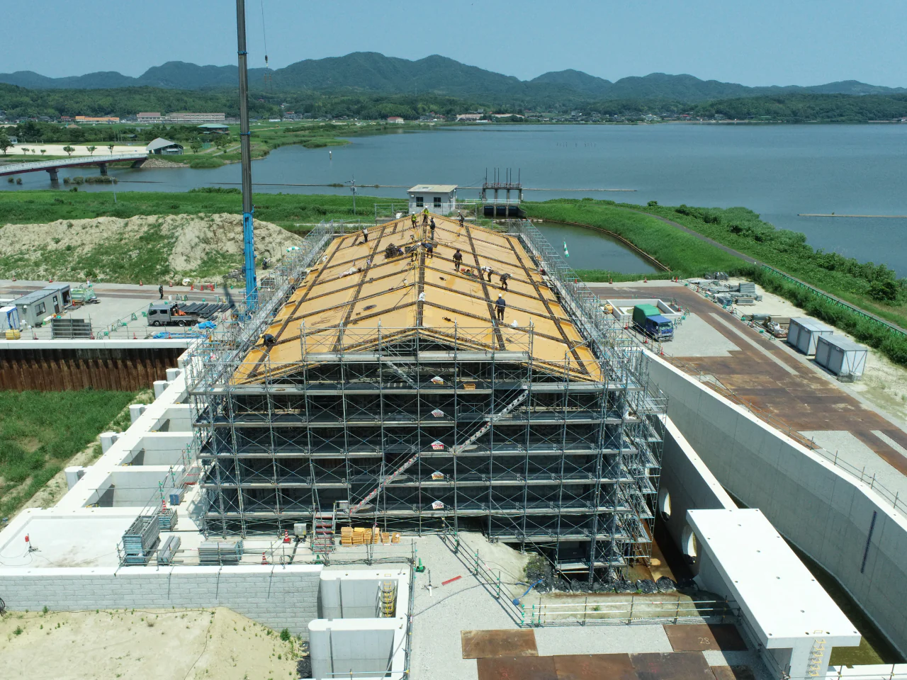 宍道湖西岸農地整備事業　論田川排水機場建屋建築工事