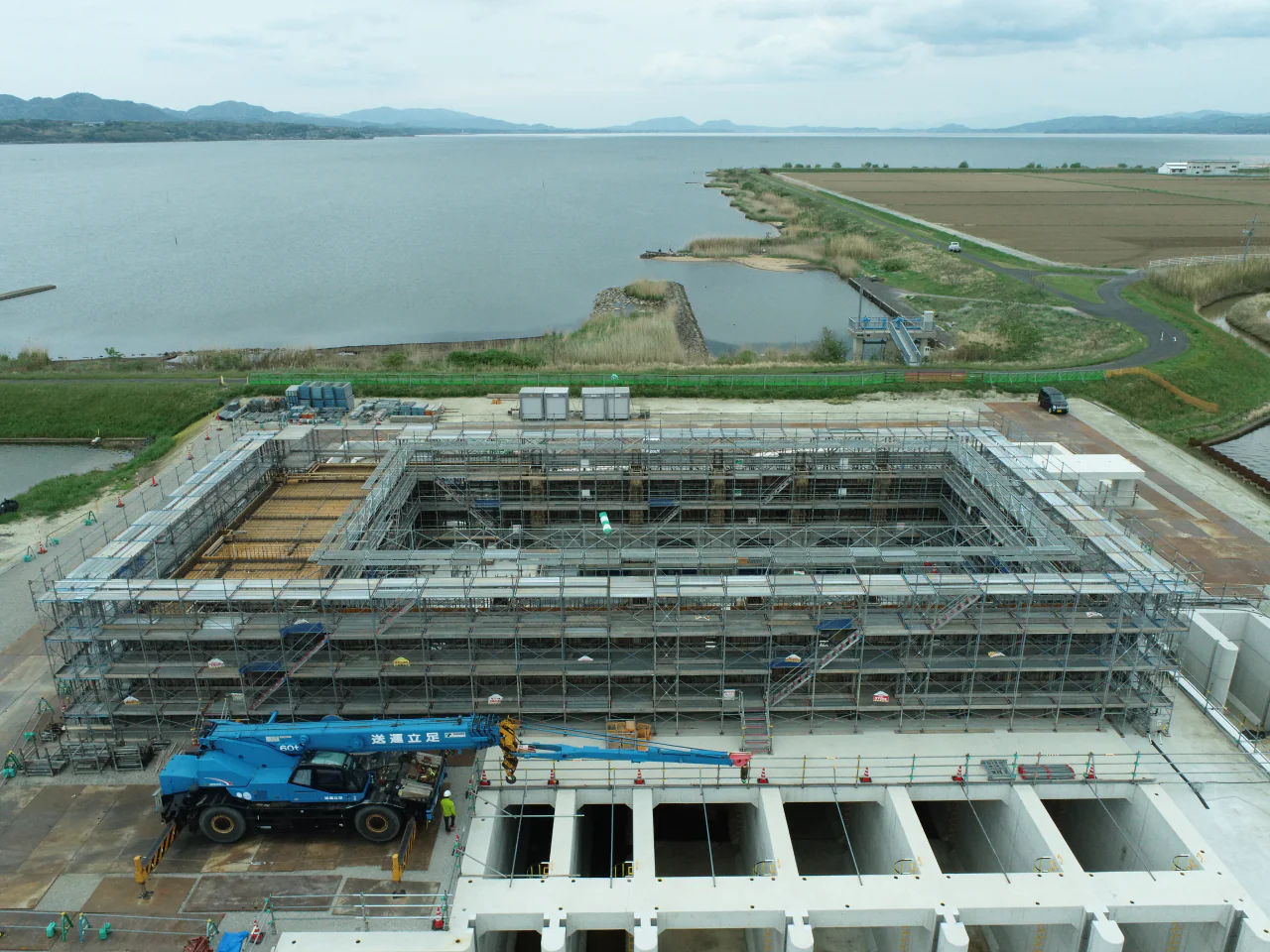 宍道湖西岸農地整備事業　論田川排水機場建屋建築工事