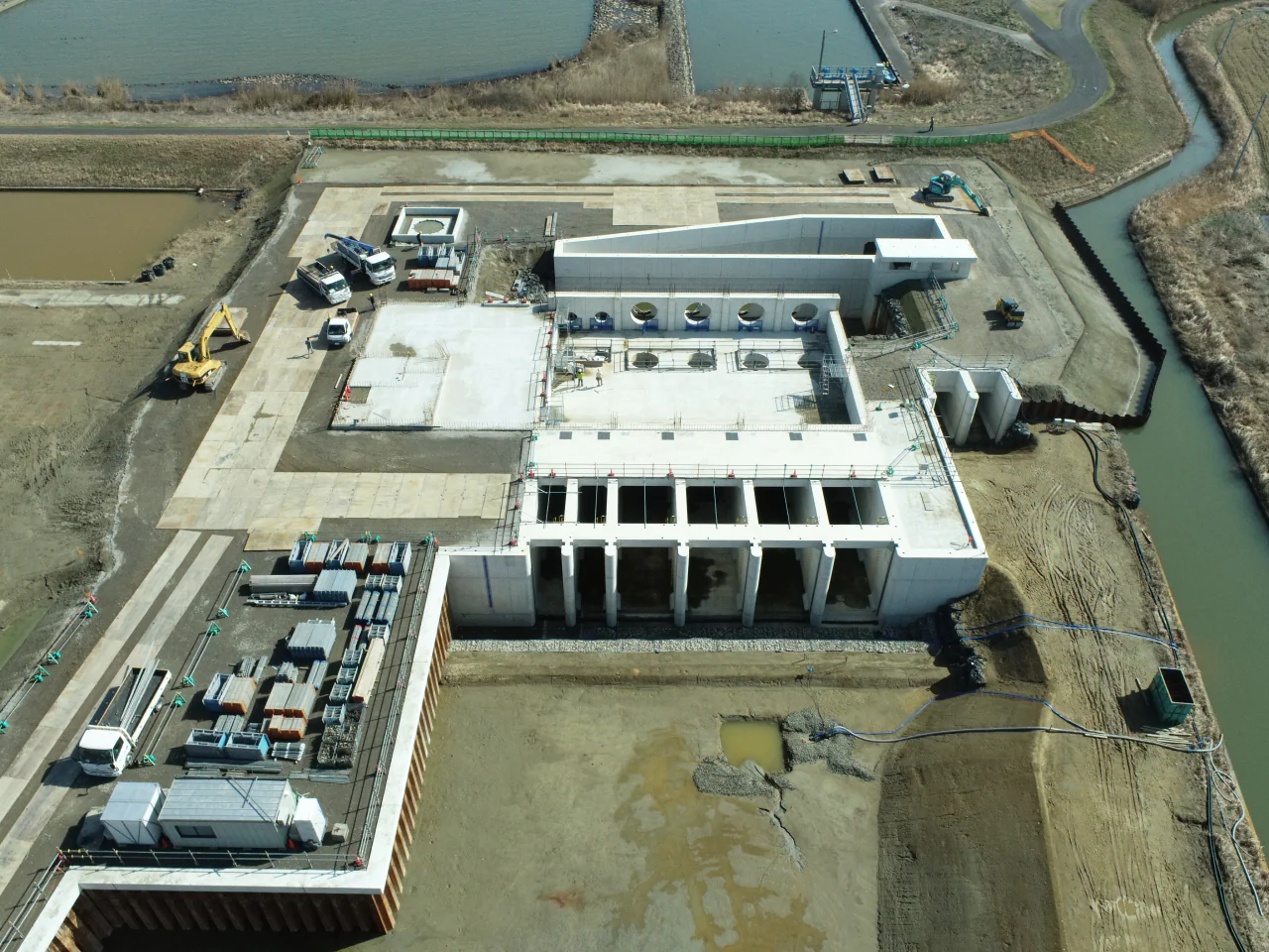 宍道湖西岸農地整備事業　論田川排水機場建屋建築工事