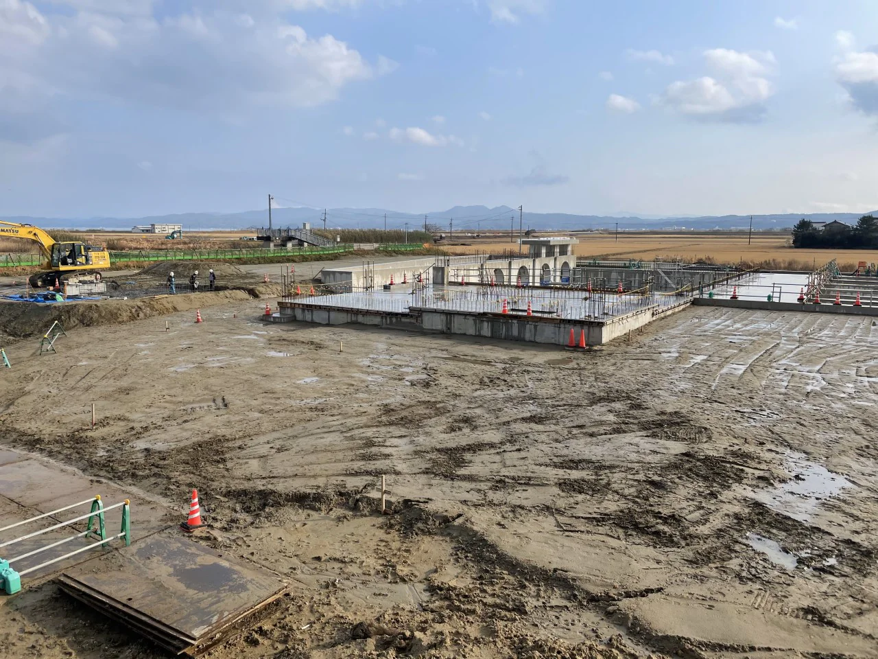 宍道湖西岸農地整備事業　論田川排水機場建屋建築工事