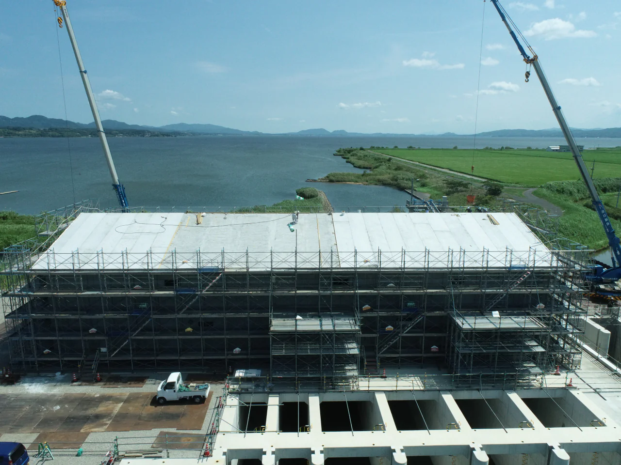 宍道湖西岸農地整備事業　論田川排水機場建屋建築工事