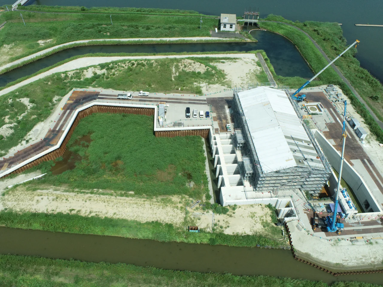 宍道湖西岸農地整備事業　論田川排水機場建屋建築工事