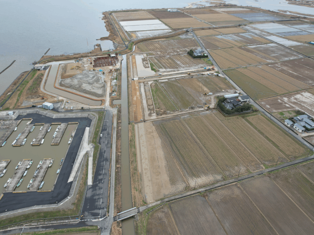 宍道湖西岸農地整備事業　論田川排水路改修（その1）工事