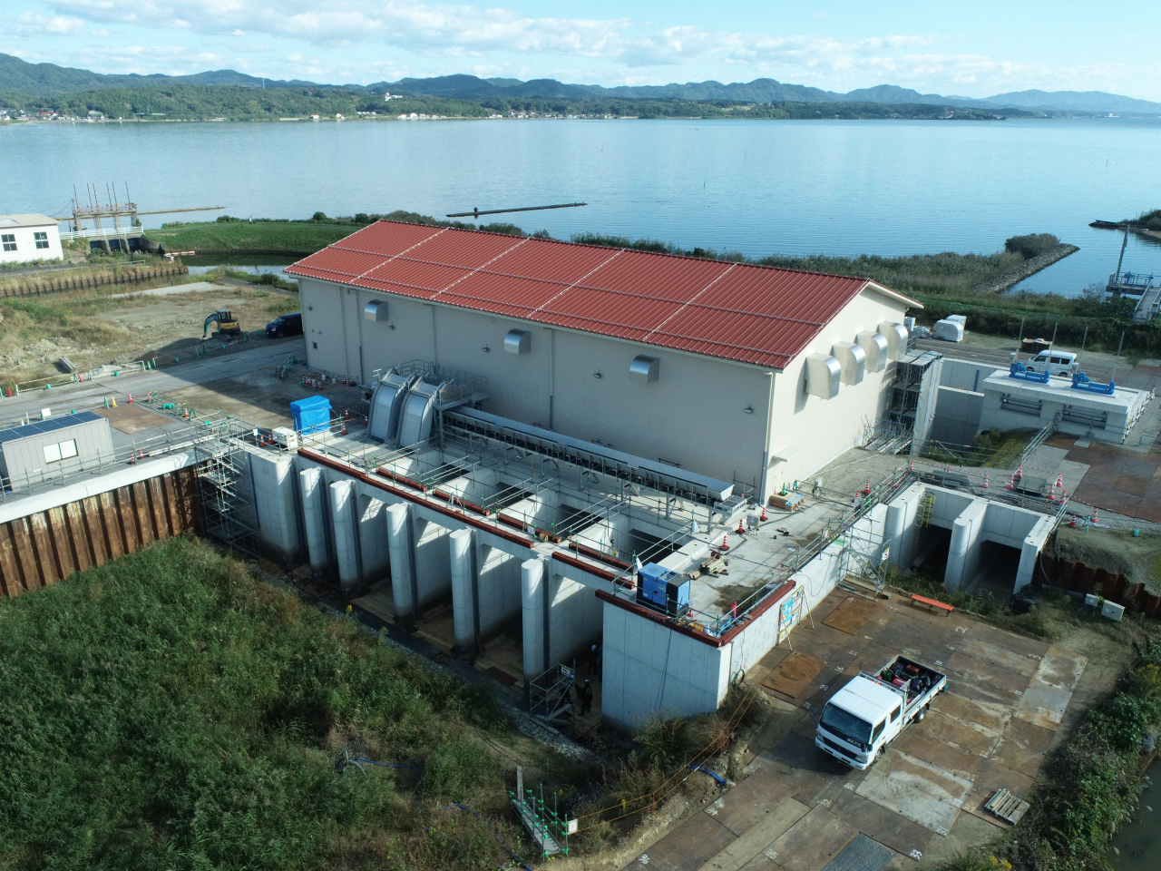 宍道湖西岸農地整備事業　論田川排水機場建屋建築工事