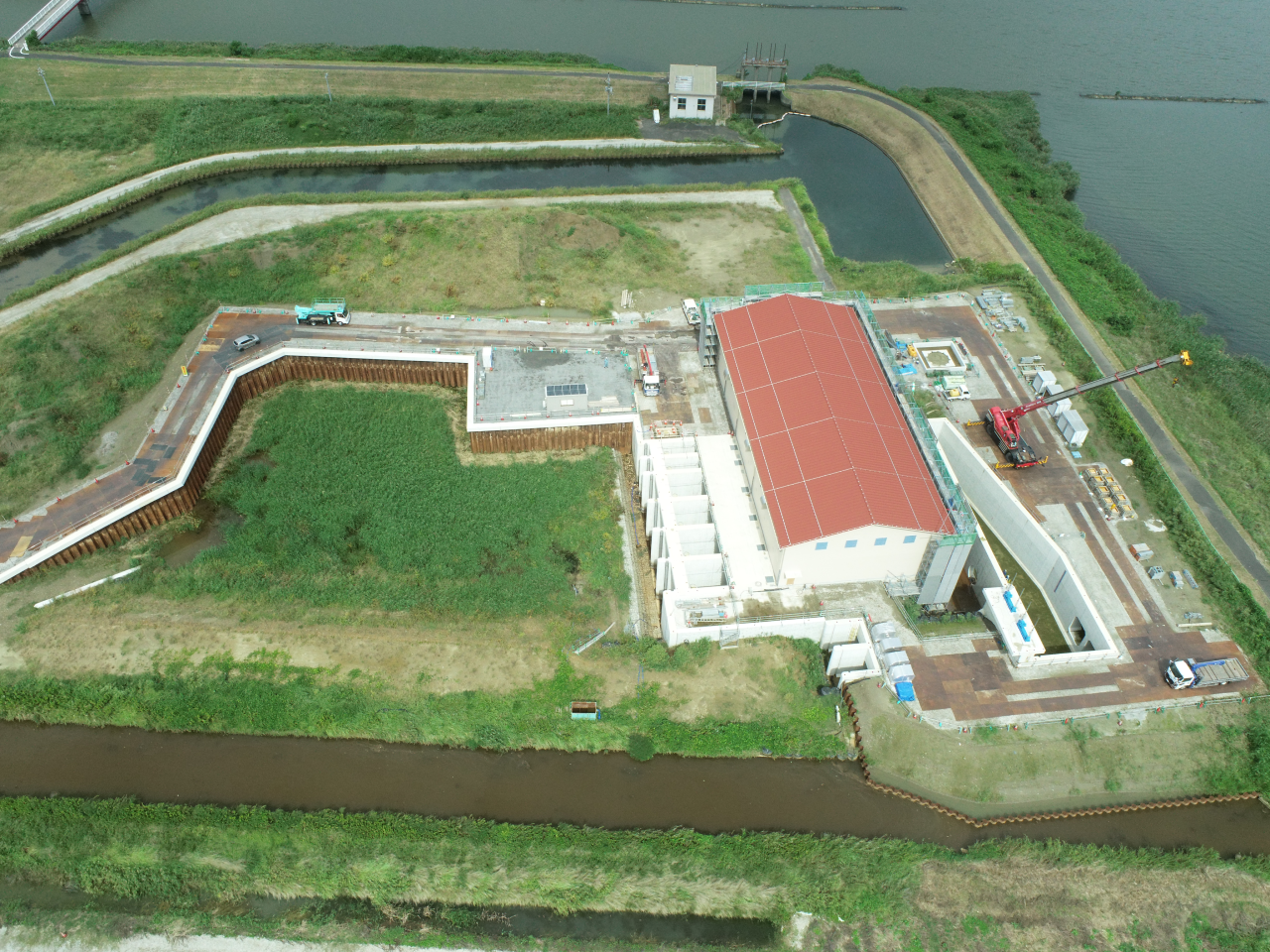 宍道湖西岸農地整備事業　論田川排水機場建屋建築工事