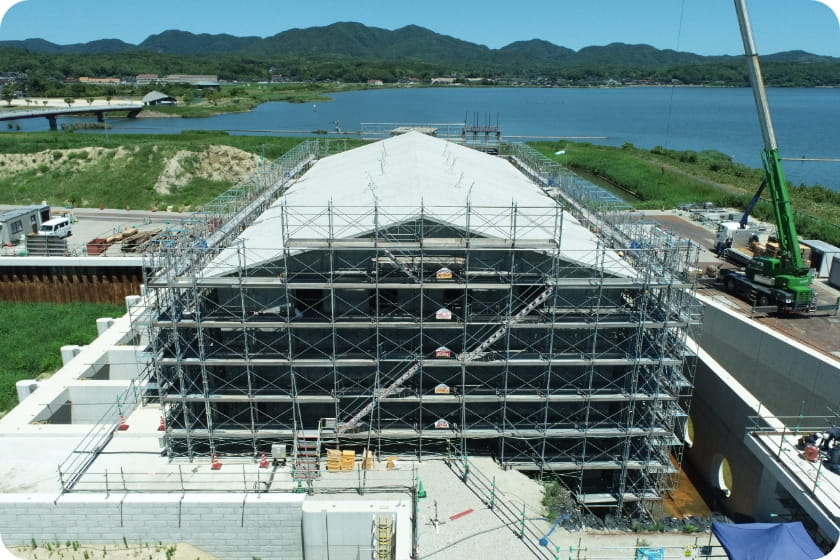 宍道湖西岸農地整備事業　論田川排水機場建屋建築工事