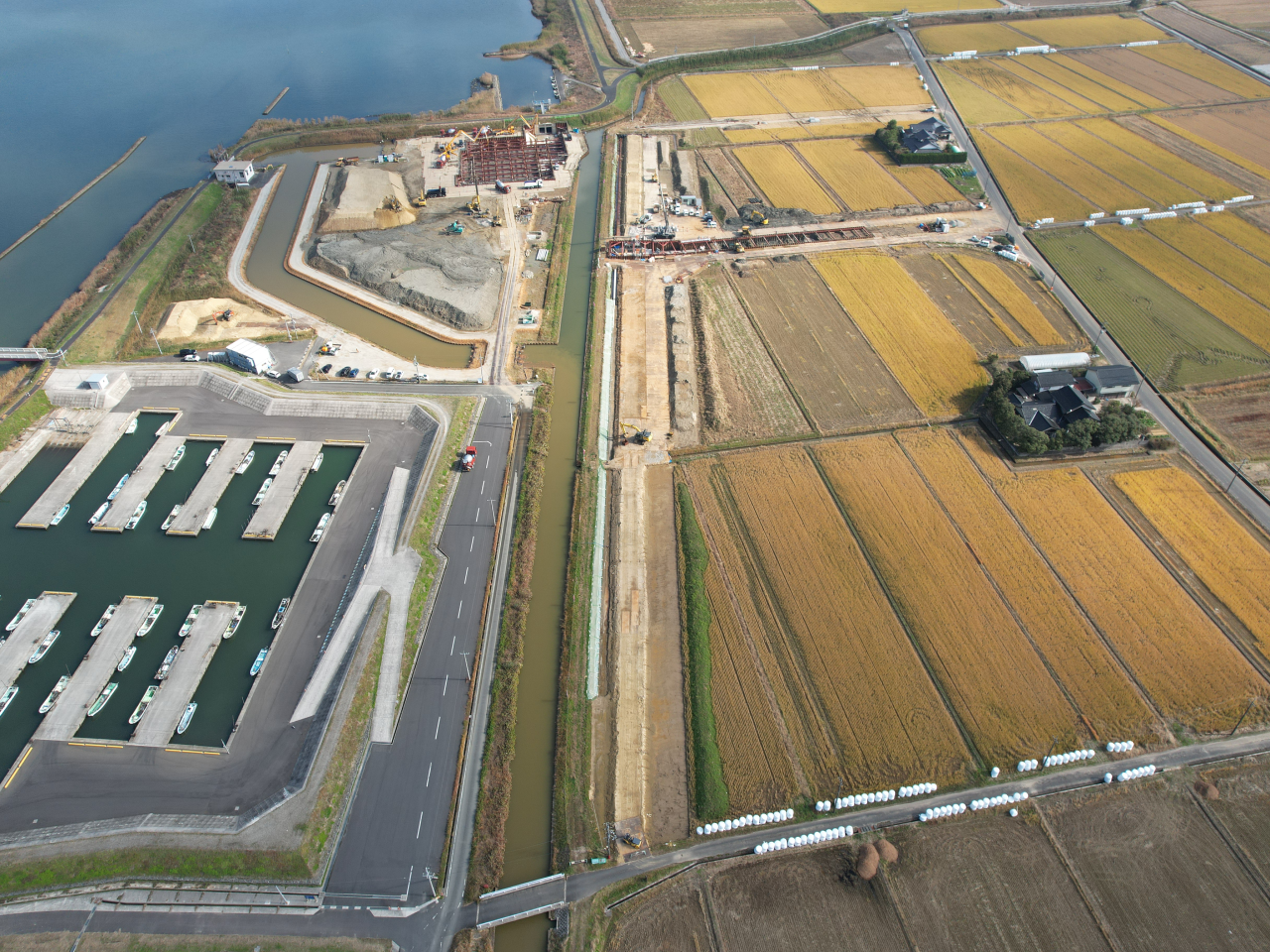 宍道湖西岸農地整備事業　論田川排水路改修（その1）工事