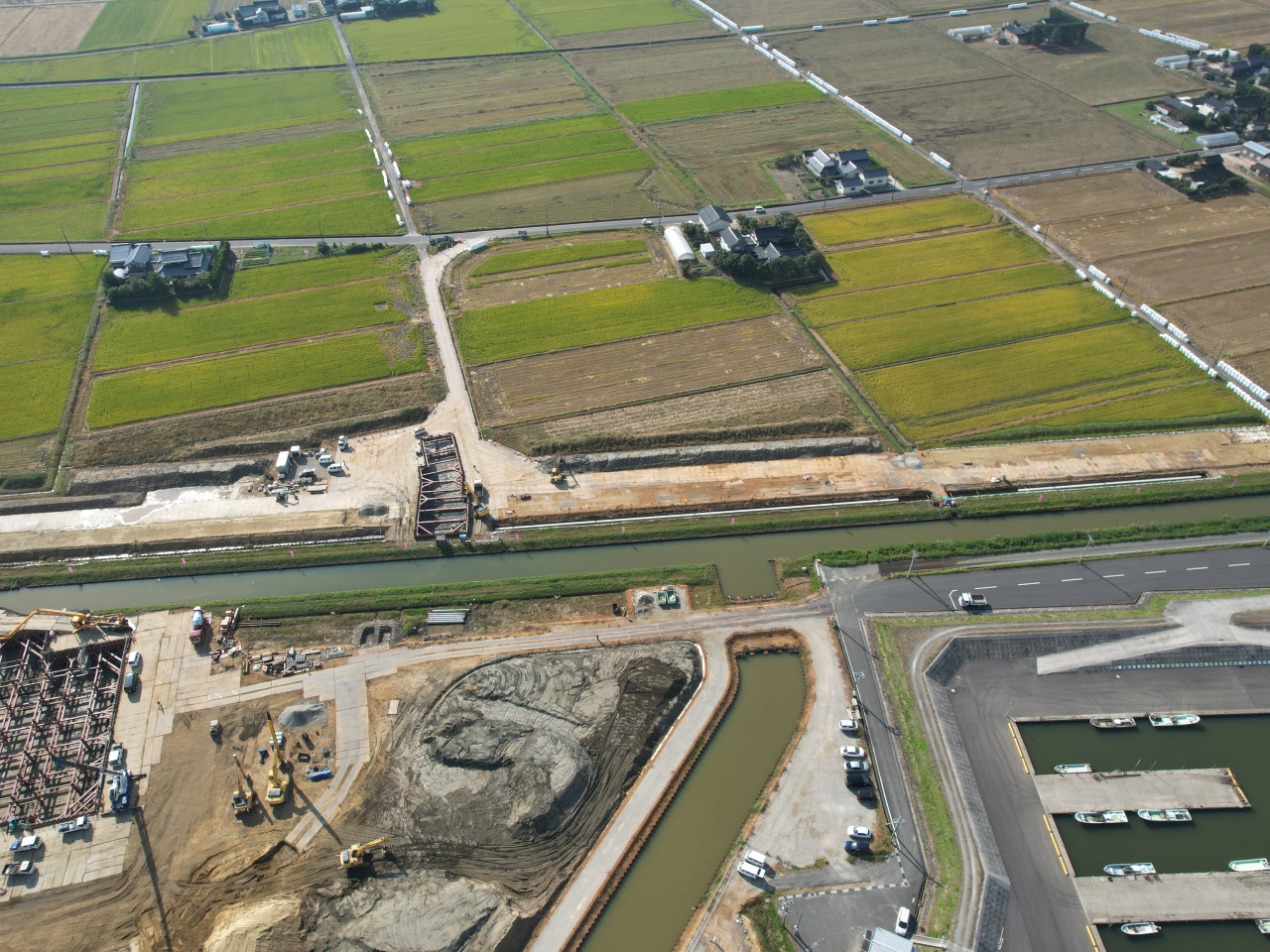 宍道湖西岸農地整備事業　論田川排水路改修（その1）工事