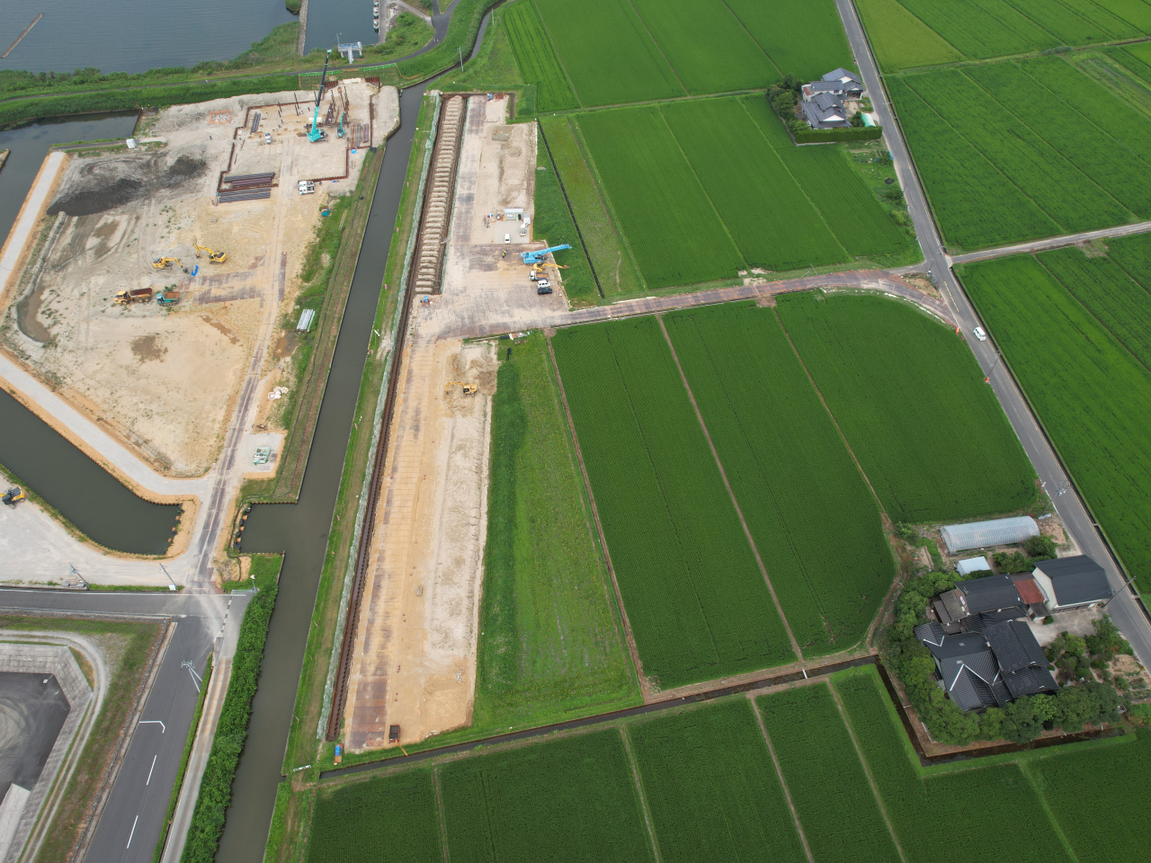 宍道湖西岸農地整備事業　論田川排水路改修（その1）工事