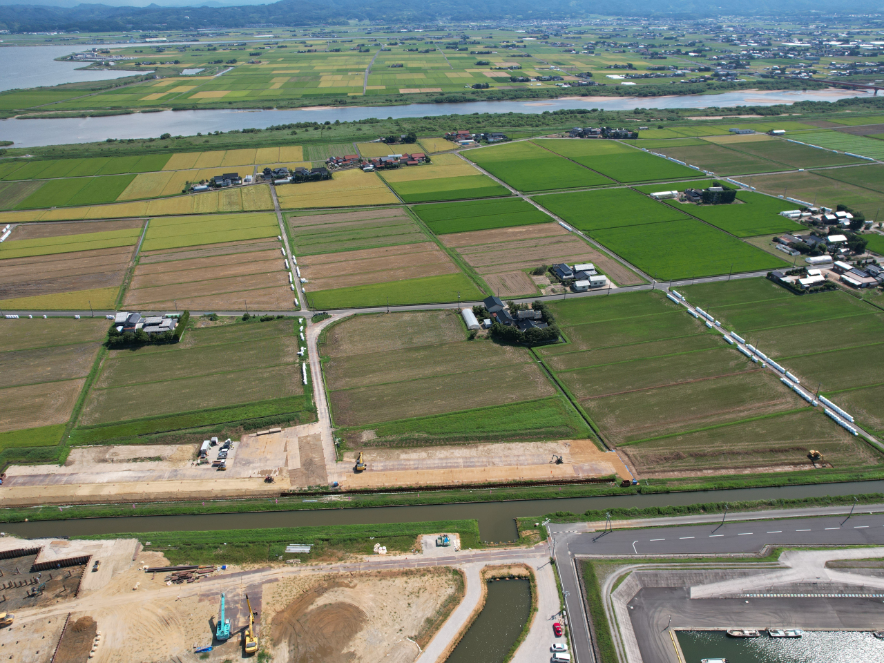 宍道湖西岸農地整備事業　論田川排水路改修（その1）工事