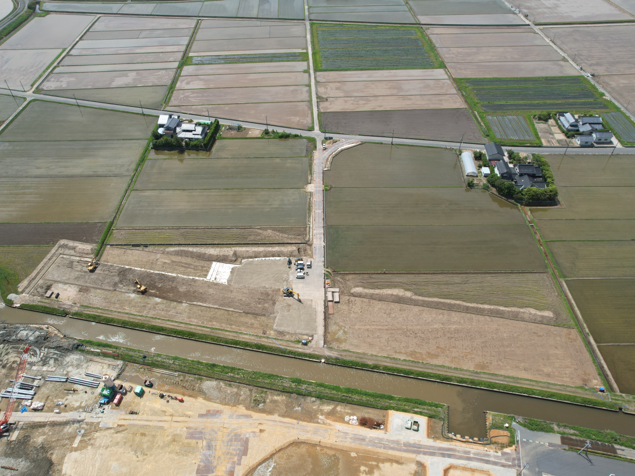 宍道湖西岸農地整備事業　論田川排水路改修（その1）工事