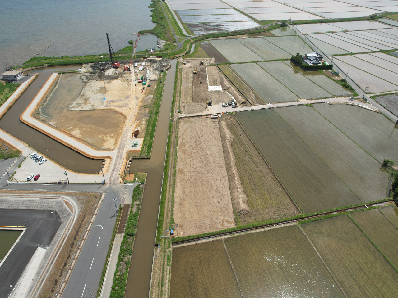 宍道湖西岸農地整備事業　論田川排水路改修（その1）工事