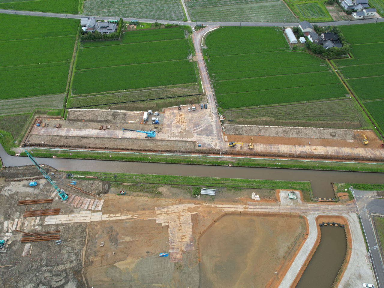 宍道湖西岸農地整備事業　論田川排水路改修（その1）工事