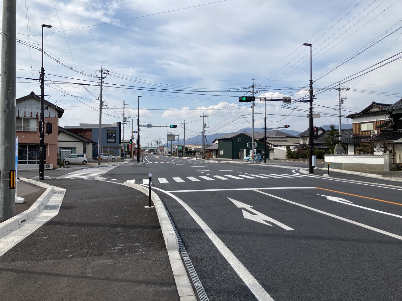 国道９号直江交差点改良工事