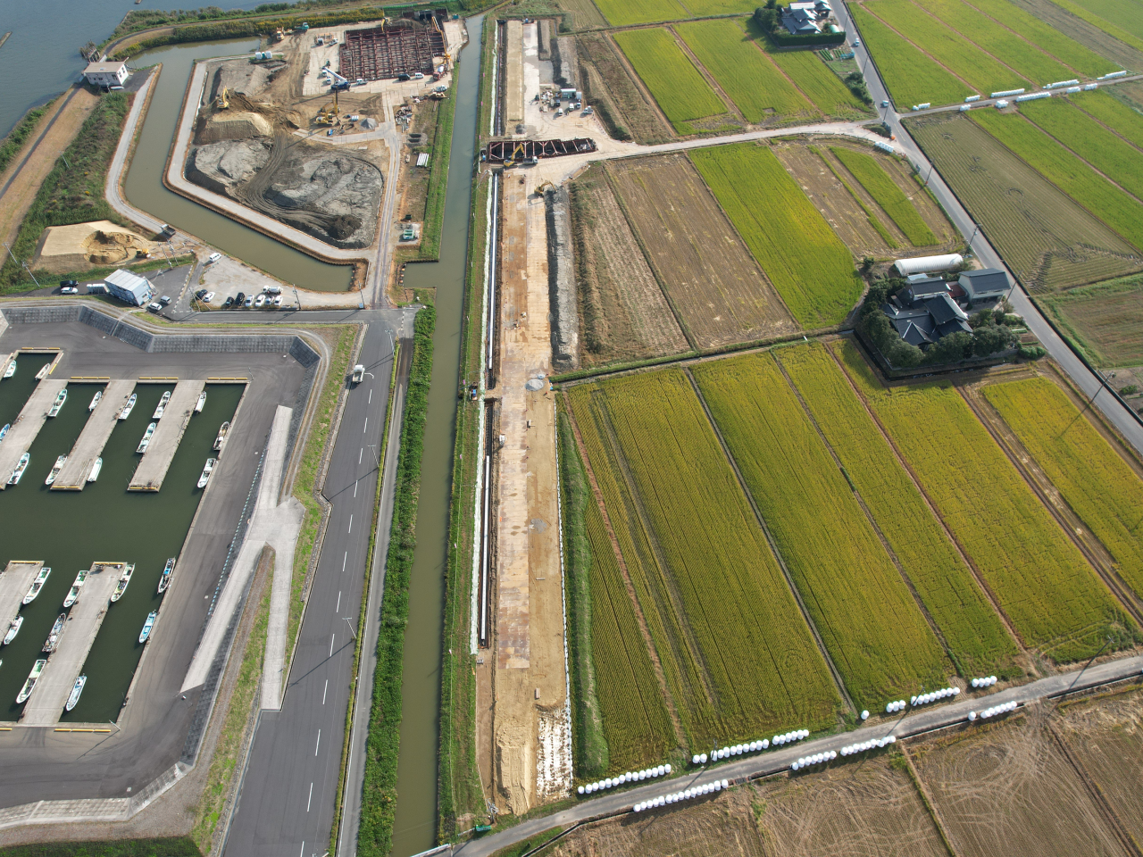 宍道湖西岸農地整備事業　論田川排水路改修（その1）工事